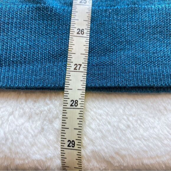 Joseph A. Banks Blue Teal 1/4 Zip Merino Wool Sweater Size Large - Picture 9 of 10